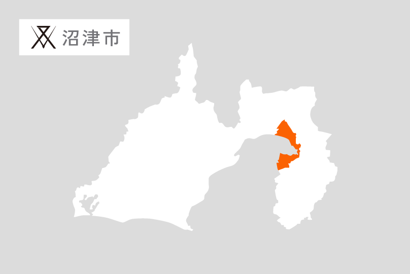 大会開催地である沼津市の位置を示した地図