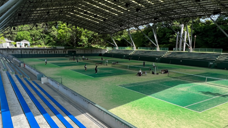 浜松新電力テニスコート（花川運動公園）の全景