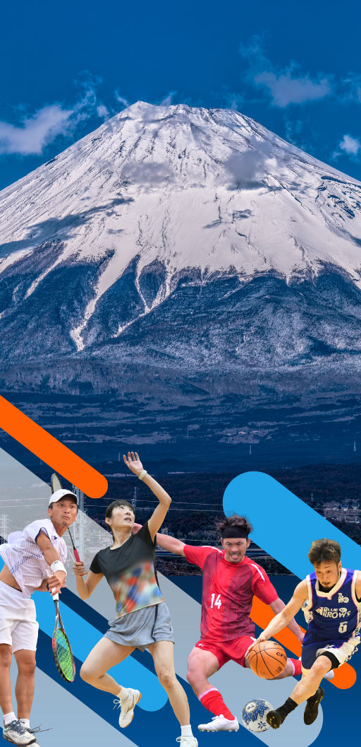 日本スポーツマスターズ2027静岡大会の開催地を象徴する富士山とアスリートたち