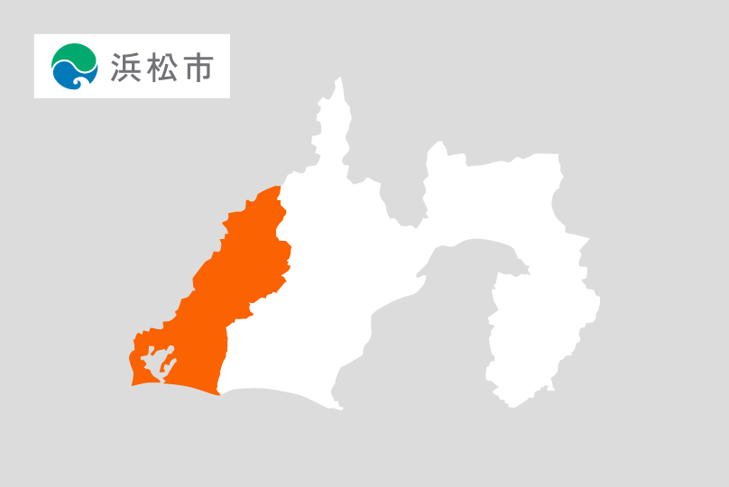 大会開催地である浜松市の位置を示した地図