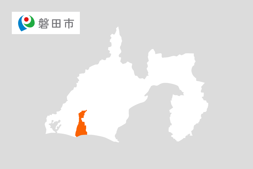大会開催地である磐田市の位置を示した地図
